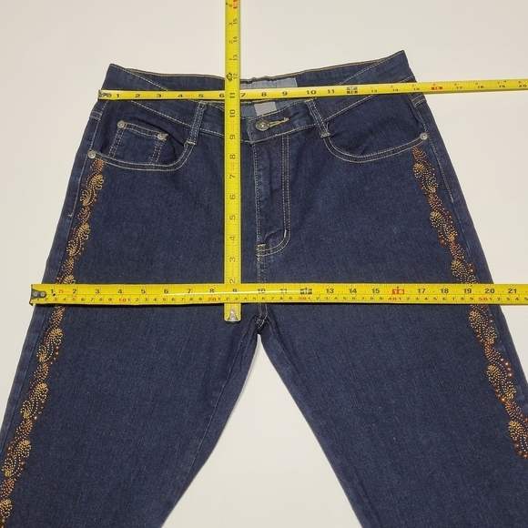 COS Beaded & Embroidered High Rise Stretch Bootcut Jeans (8) - Picture 9 of 10